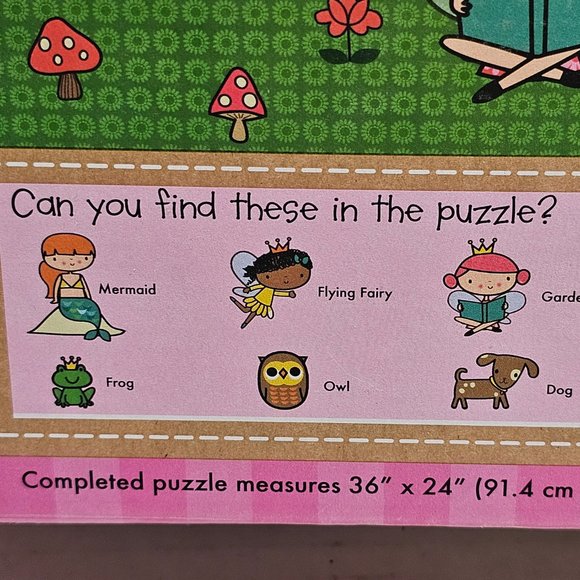 Princess Fairyland Giant Floor Giant Floor Puzzle 2 X 3 Feet Green Start 60 pcs - Picture 9 of 16